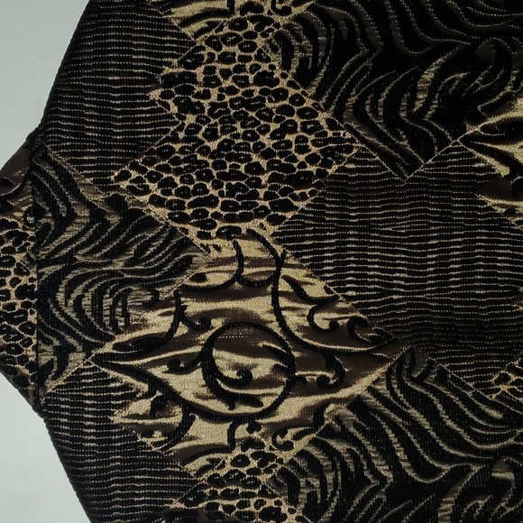 Tanjay Vintage Metallic Sheen Animal Print Zipper Jacket Size 12P - Picture 11 of 12